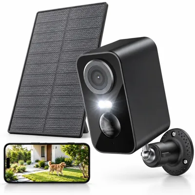 Produktbild von ieGeek 2K überwachungskamera Aussen WLAN Akku Outdoor Kamera Security Camera mit Farbnachtsicht PIR Bewegungserkennung Personenerkennung