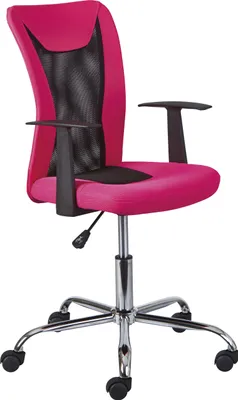 Produktbild von Inter Link Kinderdrehstuhl Donny mit netzrücken und Armlehnen pink, schwarz