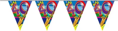 Produktbild von Geburtstagsgirlande Swirls 40 Jahre