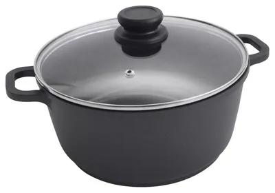 Image de Casserole en fonte d'aluminium 4,5 L anti-adhésive induction cuisinière four cuisine rôtir vaisselle soupes