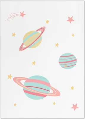 Produktbild von TPFLiving Kunstdruck LW-1326 (OHNE RAHMEN) Poster - Leinwand - Wandbild - Hochauflösender Giclée-Druck, langlebig und hochwertig - Astronaut, Rakete, Planeten und Sterne -  - Größe: 40x60cm