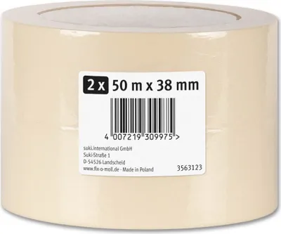 Produktbild von Kreppband Flachkrepp fix-o-moll 50m x 38mm 2er VE