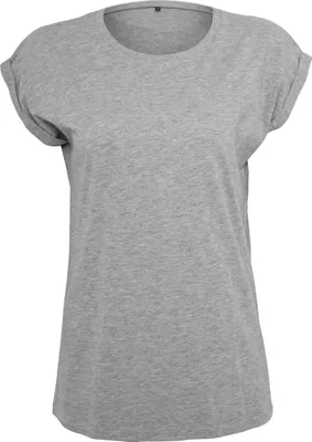 Produktbild von Build Your Brand BY021 | Ladies Extended Shoulder Damen T-Shirt - Farbe: Heather Grey - Größe: 5XL