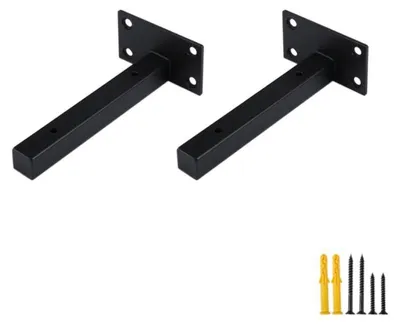 Image de Supports métalliques noirs, 15 cm (lot de 2)