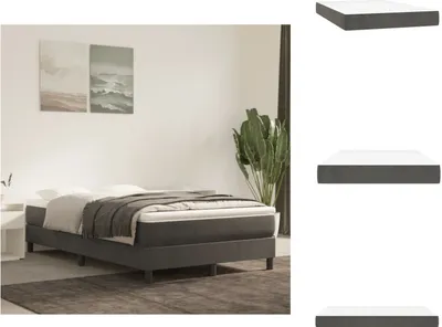 Immagine prodotto di vidaXL Materasso a molle insacchettate grigio scuro 120x200x20 cm in velluto - Materassi
