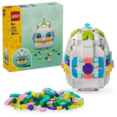 Produktbild von LEGO Verziertes Osterei - Mit bunten Elementen, goldenem Herz & Edelstein - Kreative Kinderzimmer Deko - DIY Set zum Bauen und Sammeln - Geschenk für Mädchen & Jungen ab 9 Jahren - 40816