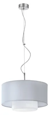 Produktbild von JUPITER Pendelleuchte AVEO Modern Hohe Qualität 1-flammig Chrom Grau E27 Stahl Weißglas Wohnzimmer Esszimmer Küche Schlafzimmer