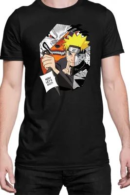 Produktbild von Herren T-Shirt Naruto Naruto & Kurama, Man 3XL / Schwarz