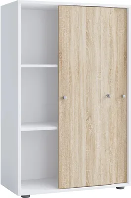 Image de LonaXLST armoire de bureau 2 portes blanc.
