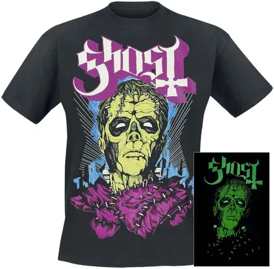 Produktbild von Ghost T-Shirt Herren Frank - Glow In The Dark schwarz S