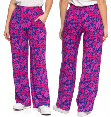 Immagine prodotto di Moraj | Pantaloni da donna - Taglia L - Pantaloni da donna rosa - Pantaloni ampi - Pantaloni estivi in viscosa da donna