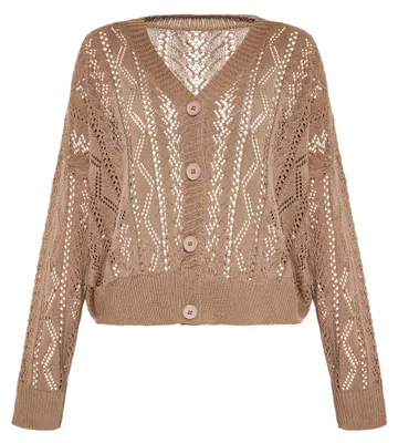 Zdjęcie produktu dla Sweter damski Jeona - kolor taupe. Rozmiar: M/L