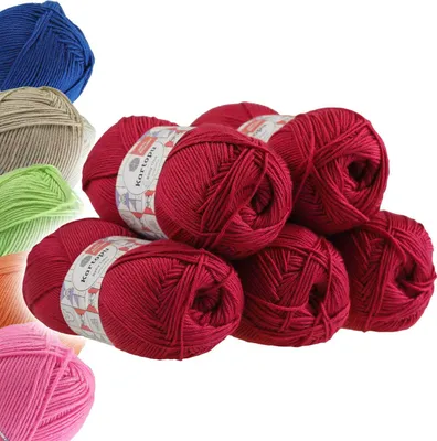 5x100g Strickgarn Kartopu BABY ONE karminrot