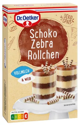 Zdjęcie produktu dla Dr Oetker czekoladowe bułeczki zebra do dekoracji tortów opakowanie 75 g