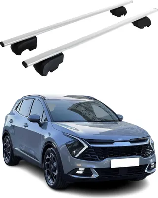 Image de Barres de toit Transversales pour Kia Sportage 2021-2023 Fer Argent ABE