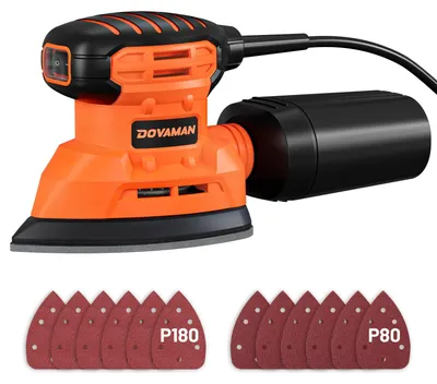 Dreieckschleifer 130 W, 12000 U/min, 12 Schleifpapiere, inkl. Staubabsaugadapter