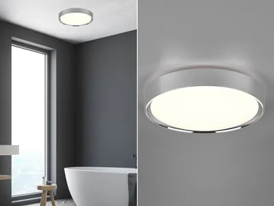 Produktbild von TRIO-Leuchten Deckenleuchte CLARIMO DH 33x9 cm silber Deckenlampe
