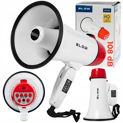 Blow MP-515 tragbares Megafon, 20 W, 108 dB, Sirene, Aufnahme, bis 200 m