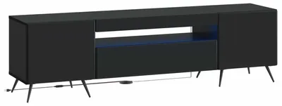 Produktbild von vidaXL LED-TV-Schrank Schwarz Holzwerkstoff