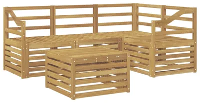 Immagine prodotto di Set divano da esterno vidaXL, 5 pezzi, bianco, 59 x 59 x 37 cm