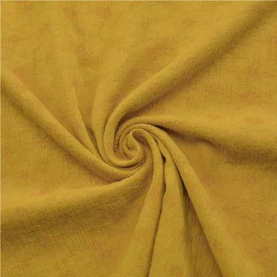 Musselin Jacquard Double Gauze ab 1m x 1,4m Oeko-Tex Double Face Design Baumwollstoff Meterware senfgelb