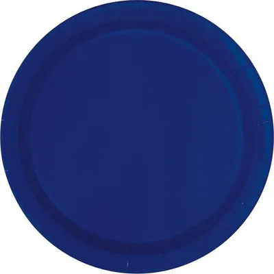 Produktbild von Einwegteller Pappe dunkelblau 22,8 cm 16 Stück