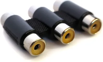 Produktbild von Cinch Kupplung 3-fach Audio Adapter Verbinder RCA Buchse Stereo Mono Chinch YUV