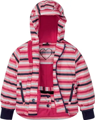 Produktbild von Crivit Mädchen Schneejacke 335859 Streifen/Rosa 86-92