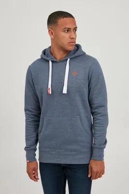 Produktbild von SOLID SDBennHood Herren Kapuzenpullover Hoodie Pullover mit Kapuze Kordelzug Kängurutasche Rippbündchen Label-Details Baumwollmischung Regular fit