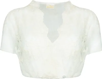 Produktbild von Pierre Marcel Damen Spitzen Dirndlbluse Linda - Creme Größe: 44