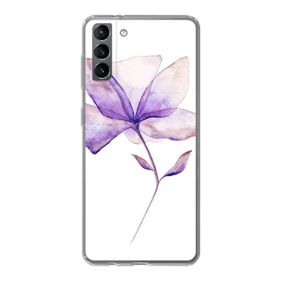 Produktbild von MuchoWow® Handyhülle Schutzhülle Hülle für Samsung Galaxy S21 Plus Blumen - Aquarell - Lila Silikon Softcase Handy Hülle - Handy-Tasche