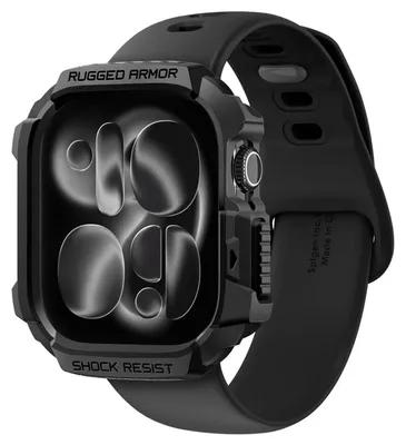 Obrázok produktu pre Spigen Rugged Armor 2, Puzdro, Smartwatch, Čierna, Apple, Apple Watch 10/11 (42mm), Termoplastický polyuretán (TPU)