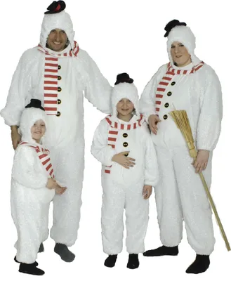 Produktbild von K312519-116-128-A weiß Mädchen Junge Kinder Schneemann Kostüm-Overall Gr.116-128