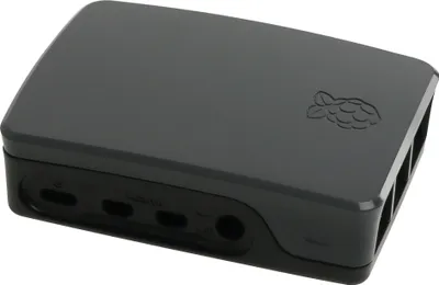 Produktbild von Gehäuse für Raspberry Pi 4 B (schwarz/grau)