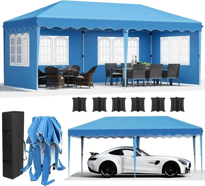 Immagine prodotto di Padiglione pop-up, tettoia impermeabile, protezione UV, blu