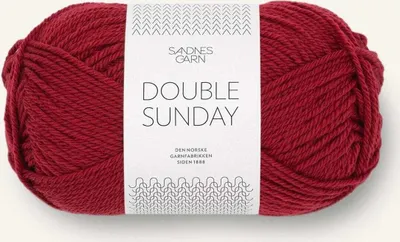 Produktbild von Sandnes Double Sunday 50g 4236 dyp rød