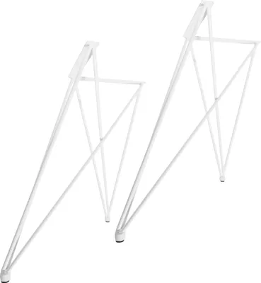 Immagine prodotto di Telaio per tavolo X REGOLABILE, gambe per tavolo, gambe per tavolo, telaio per tavolo, gambe per panca, bianco, 72 cm, 2 pezzi