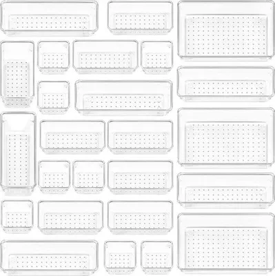 Produktbild von Famanu Ladeorganisatoren Set 25-teilig - Transparent, stapelbar, antislip