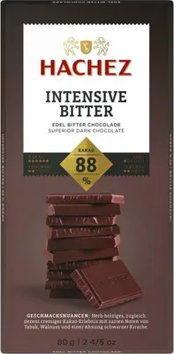 Produktbild von Hachez Schokolade Intensive Bitter mit 88% Kakao Füllung 80g
