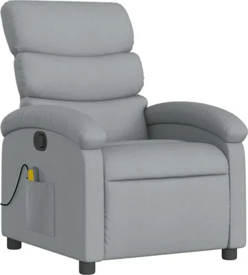 Produktbild von vidaXL Massagesessel Hellgrau Stoff