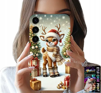 Produktbild von Gehäuse Für Samsung Galaxy A55 5G - Rentier, Weihnachtsmotive + Glas