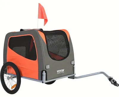 Immagine prodotto di Carrello per il trasporto - Carrello per bicicletta - Carrello per cani da agganciare alla bicicletta - Rimorchio per cani - Rimorchio per bicicletta - Capacità di carico: 29,94 kg