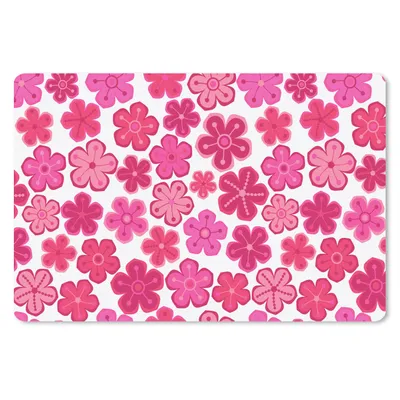 Produktbild von MuchoWow® Schreibtischunterlage Blumen - Rosa - Muster 60x40 cm - XXL Mauspad - Großes Mauspad