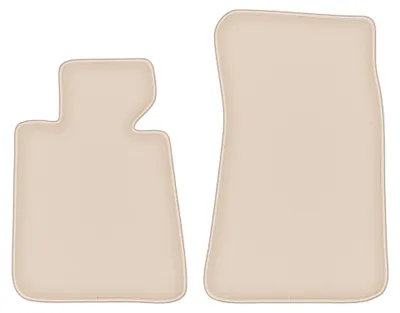 Produktbild von Velours-Fußmatten Vorne für BMW 3 E30 1982-1994 (Coupé) – 2-tlg, Beige, passgenau – Wielganizator FORTUNA