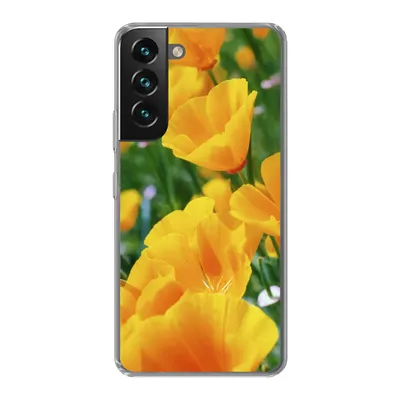 Produktbild von MuchoWow® Handyhülle Schutzhülle Hülle für Samsung Galaxy S22 Blumen - Garten - Orange Silikon Softcase Handy Hülle - Mobiltelefonhülle