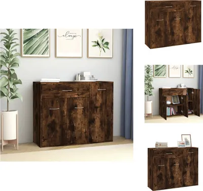Produktbild von vidaXL Sideboard Räuchereiche 88x30x70 cm Holzwerkstoff -  Sideboards