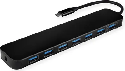 Immagine prodotto di VALUE Hub USB 3.2 Gen 1, 7 vie, cavo di collegamento di tipo C