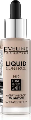 Obrázek produktu pro Eveline Liquid Control HD Face Primer s kapátkem č. 020 Rose Beige 32ml