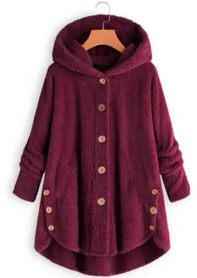 Produktbild von Damen Fleece-Kapuzenpullover – Warmer Winterparka in großen Größen