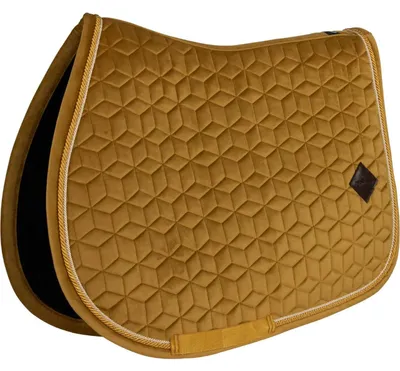 Obrázek produktu pro Kentucky Horsewear Podložka pod skokové sedlo Velvet Velvet Saddle Pad Mustard Yellow Pony